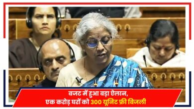 Photo of Interim Budget update: बजट में हुआ बड़ा ऐलान, एक करोड़ घरों को 300 यूनिट फ्री बिजली..  