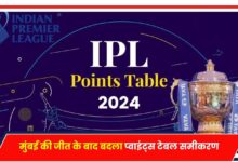 Photo of IPL 2024 Points Table: मुंबई की जीत के बाद बदला प्वाइंट्स टेबल समीकरण