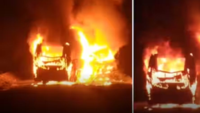 Photo of ट्रक से टकराकर बस बनी आग का गोला, 6 लोगो की  जिंदा जलकर मौत