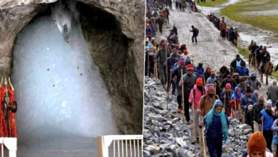 Photo of अमरनाथ पहुंचा तीर्थयात्रियों का पहला जत्था, बाबा बर्फानी के किये दर्शन