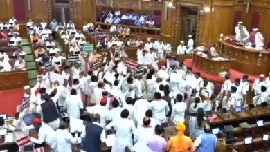 Photo of यूपी विधानसभा के मानसून सत्र में विपक्ष का हंगामा, सपा विधायकों ने हाथों में पोस्टर लेकर की नारेबाजी