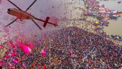 Photo of Magha Purnima पर उमड़ा जन सैलाब, हेलीकॉप्टर से पुष्पवर्षा… जयकारों से गूंजा तीर्थराज