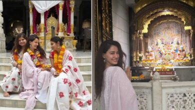 Photo of Disha Patani ने जन्मदिन पर लिया राधा-कृष्ण का आशीर्वाद, मौनी रॉय भी दिखीं साथ