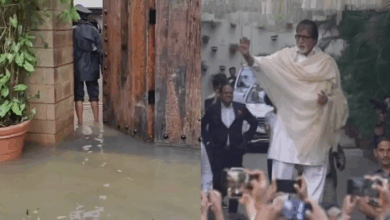 Photo of Amitabh Bachchan के बंगले में घुसा बारिश का पानी, सोशल मीडिया पर वीडियो वायरल