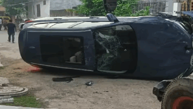 Photo of Lucknow News: लखनऊ में BMW ने खड़ी कार को उड़ाया, बाल-बाल बची महिला