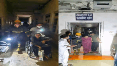 Photo of लखनऊ के रेलवे हॉस्पिटल में लगी आग, CCU के मरीजों को निकाला गया बाहर