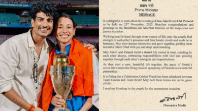 Photo of स्मृति मंधाना को PM मोदी ने दी बधाई, इस दिन पलाश मुच्छल संग लेंगी सात फेरे