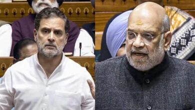 Photo of राहुल गांधी ने अमित शाह पर तंज कसा, कहा- दबाव में थे और हाथ कांप रहे थे