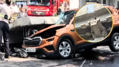 Photo of मुंबई में मेट्रो निर्माण बना जानलेवा… मुलुंड में पिलर का हिस्सा गिरा, कई गाड़ियां चकनाचूर