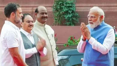 Photo of संसद भवन में आमने-सामने PM मोदी और राहुल गांधी, मुलाकात का वीडियो वायरल