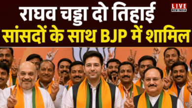 Photo of दिल्ली में बड़ा राजनीतिक उलटफेर, राघव चड्ढा दो तिहाई सांसदों के साथ BJP में शामिल