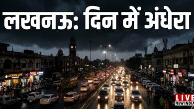 Photo of दोपहर में छाया आधी रात जैसा अंधेरा, झमाझम बारिश, गर्मी से मिली बड़ी राहत