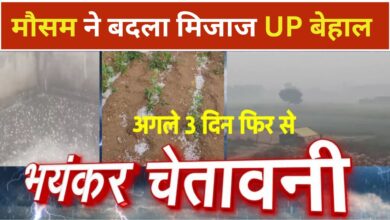 Photo of UP में मौसम का मार… 20 शहरों में बारिश, ओलावृष्टि से फसलें तबाह