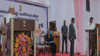 Photo of Tamil Nadu में शपथ ग्रहण के दौरान नया ड्रामा…मंच पर गूंजा राहुल गांधी का नाम