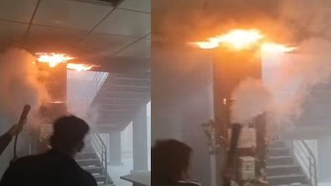 Fire breaks out at Lokbandhu Hospital lucknow