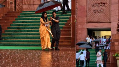 Photo of बारिश में भीगते दिखे सांसद, नए संसद भवन को लेकर सोशल मीडिया पर छिड़ी बहस…