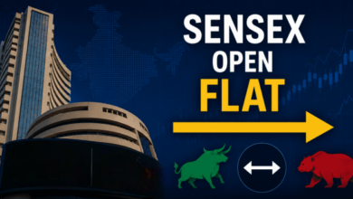 Photo of Stock Market: शेयर बाजार में कमजोर शुरुआत, सपाट खुले Sensex-Nifty
