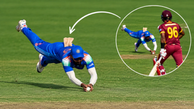 Photo of IND vs WI: हवा में उड़ते नमन धीर ने लपका अद्भुत कैच; वेस्टइंडीज की जोरदार वापसी