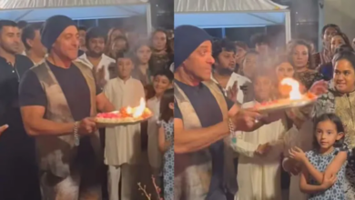 Photo of Salman Khan ने गणपति की आरती में की ऐसी गलती, बहन अर्पिता ने तुरंत टोका
