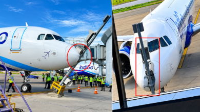 Photo of श्रीनगर एयरपोर्ट पर IndiGo विमान हादसे का शिकार, ब्रेक फेल होने से पोल से टकराया