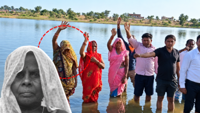 Photo of जल सत्याग्रह के दौरान महिला की मौत का दावा, पति और प्रशासन ने बताई अलग बात