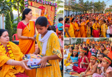 Photo of नवरात्र पर सनातन ध्वजवाहिका सपना गोयल ने 501 कन्याओं का किया पूजन